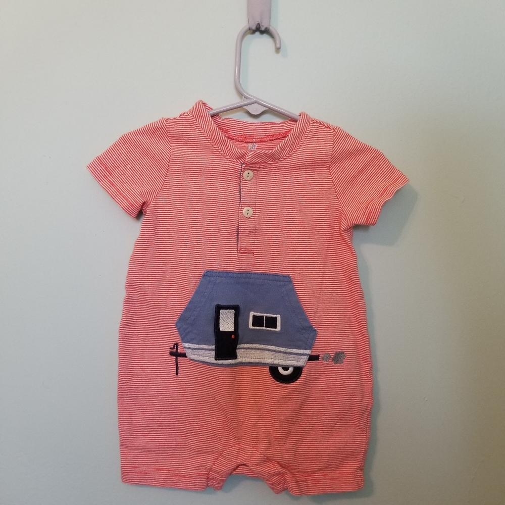 Baby Gap RV Camper onsie with POCKETS